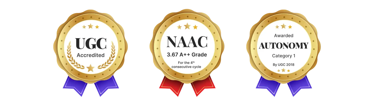 UGC Accredited | NAAC 3.67 A++ Grade | Awarded Autonomy Category 1
